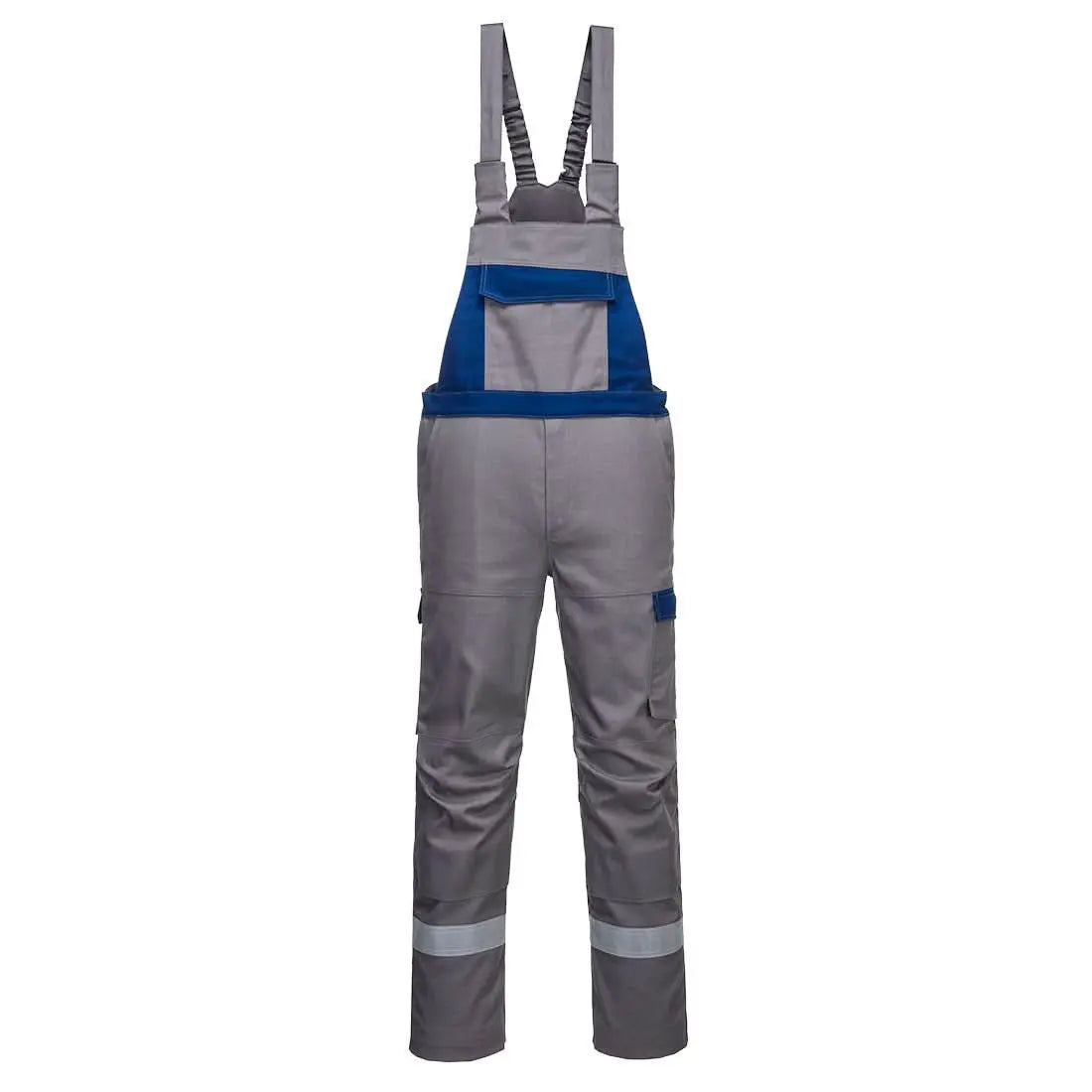 Portwest Bizflame Industry Two Tone Fr Bib And Brace FR07 - Grey - Customisable Coveralls
