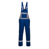 Portwest Bizflame Industry Two Tone Fr Bib And Brace FR07 - Royal Blue - Customisable Coveralls