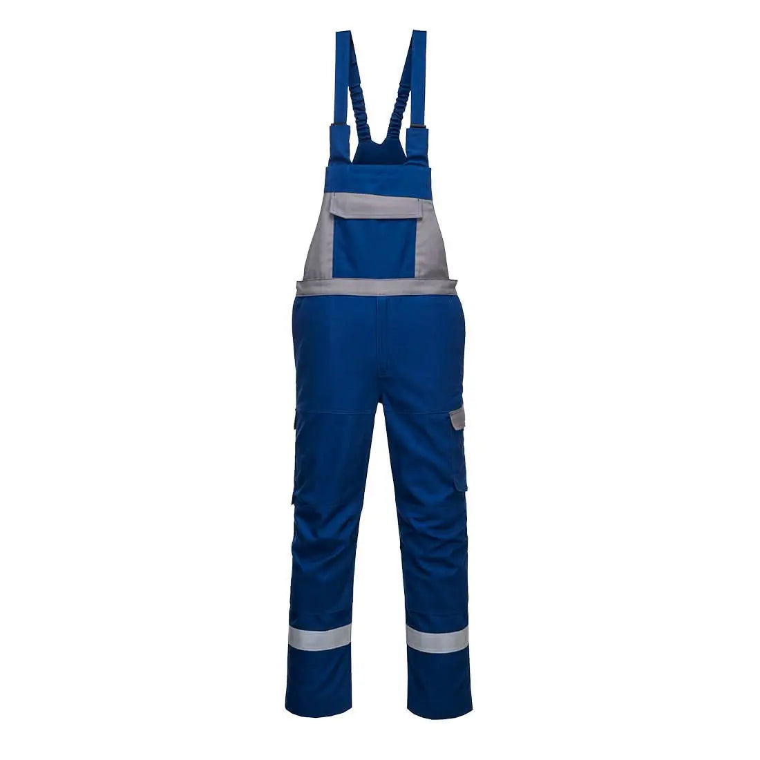 Portwest Bizflame Industry Two Tone Fr Bib And Brace FR07 - Royal Blue - Customisable Coveralls