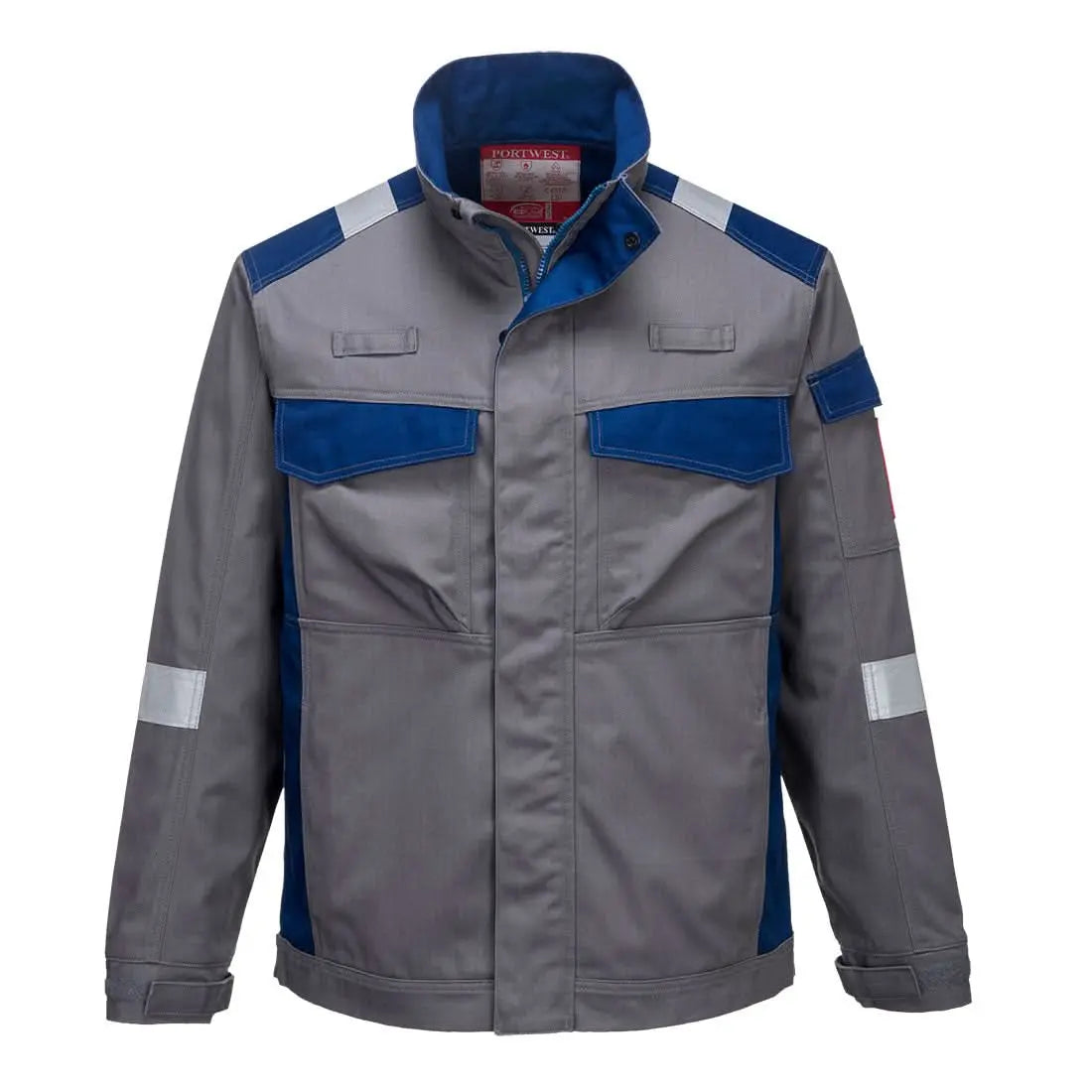 Portwest Bizflame Industry Two Tone Fr Jacket FR08 - Grey - Customisable Jacket