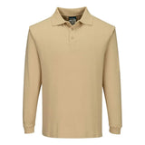 Portwest Flame Resistant Anti-static Long Sleeve Polo FR10 - Tan - Customisable Polos