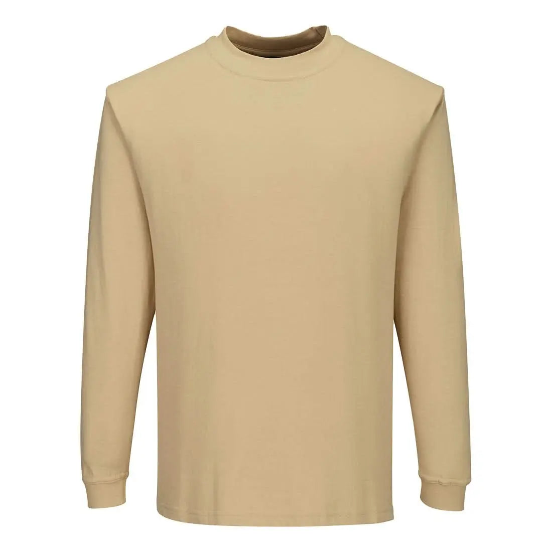 Portwest Flame Resistant Anti-static Long Sleeve T-shirt FR11 - Tan - Customisable T-Shirts