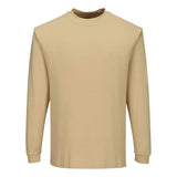 Portwest Flame Resistant Anti-static Long Sleeve T-shirt FR11 - Tan - Customisable T-Shirts