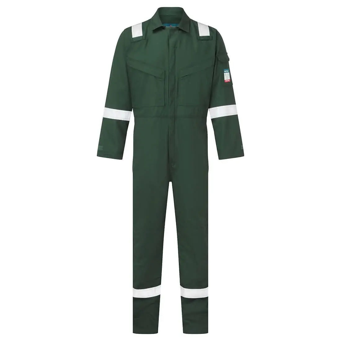 Portwest Bizflame Work Fr Coverall FR28 - Green - Customisable Coveralls
