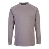 Portwest Bizflame Knit Anti Static Fr Crew Neck FR33 - Grey - Customisable Sweatshirts