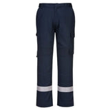 Portwest Bizflame Work Lightweight Stretch Panelled Trousers FR401 - Navy - Customisable Trousers