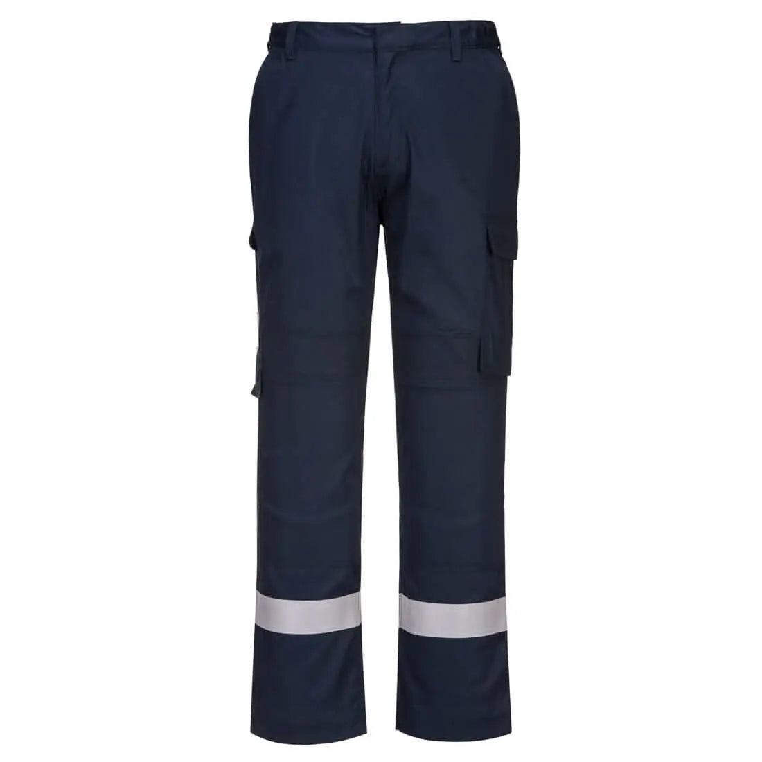 Portwest Bizflame Work Lightweight Stretch Panelled Trousers FR401 - Navy - Customisable Trousers