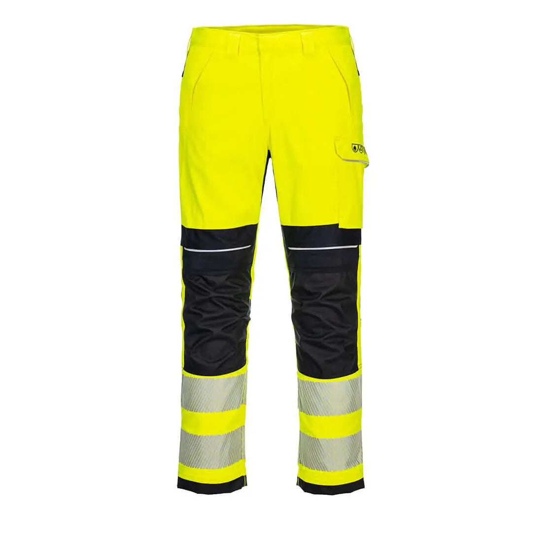 Portwest Pw3 Modaflame Work Hi Vis Multi Norm Fr Trousers FR406 - Yellow Black - Customisable Hi-Vis Trousers