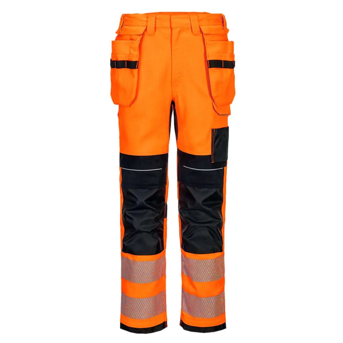 Portwest Pw3 Modaflame Work Hvo Fr Holster Trousers FR415 - Orange Black - Customisable Trousers