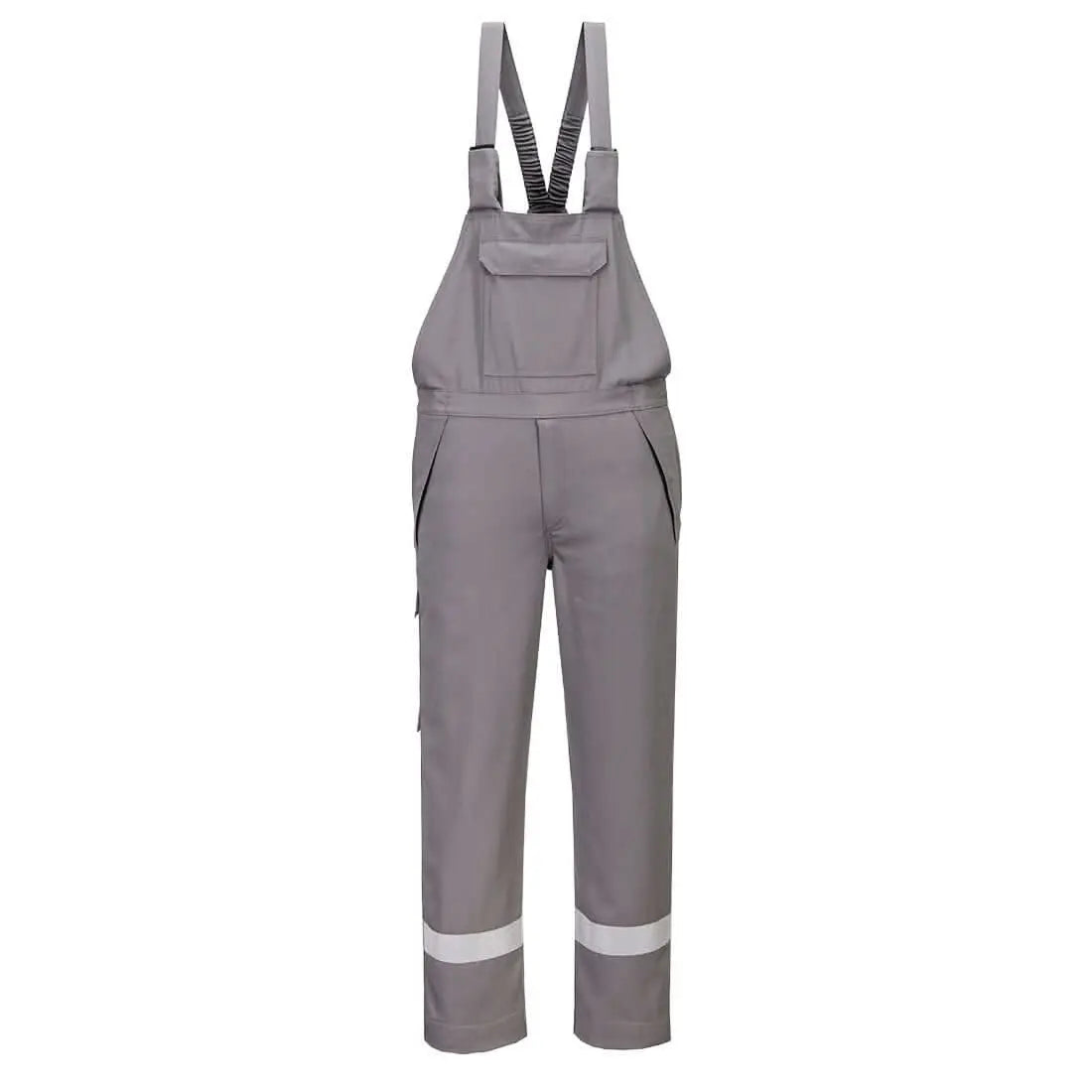 Portwest Bizflame Work Chemical Resistant Fr Bib Brace fr418 - Grey - Customisable Clothing