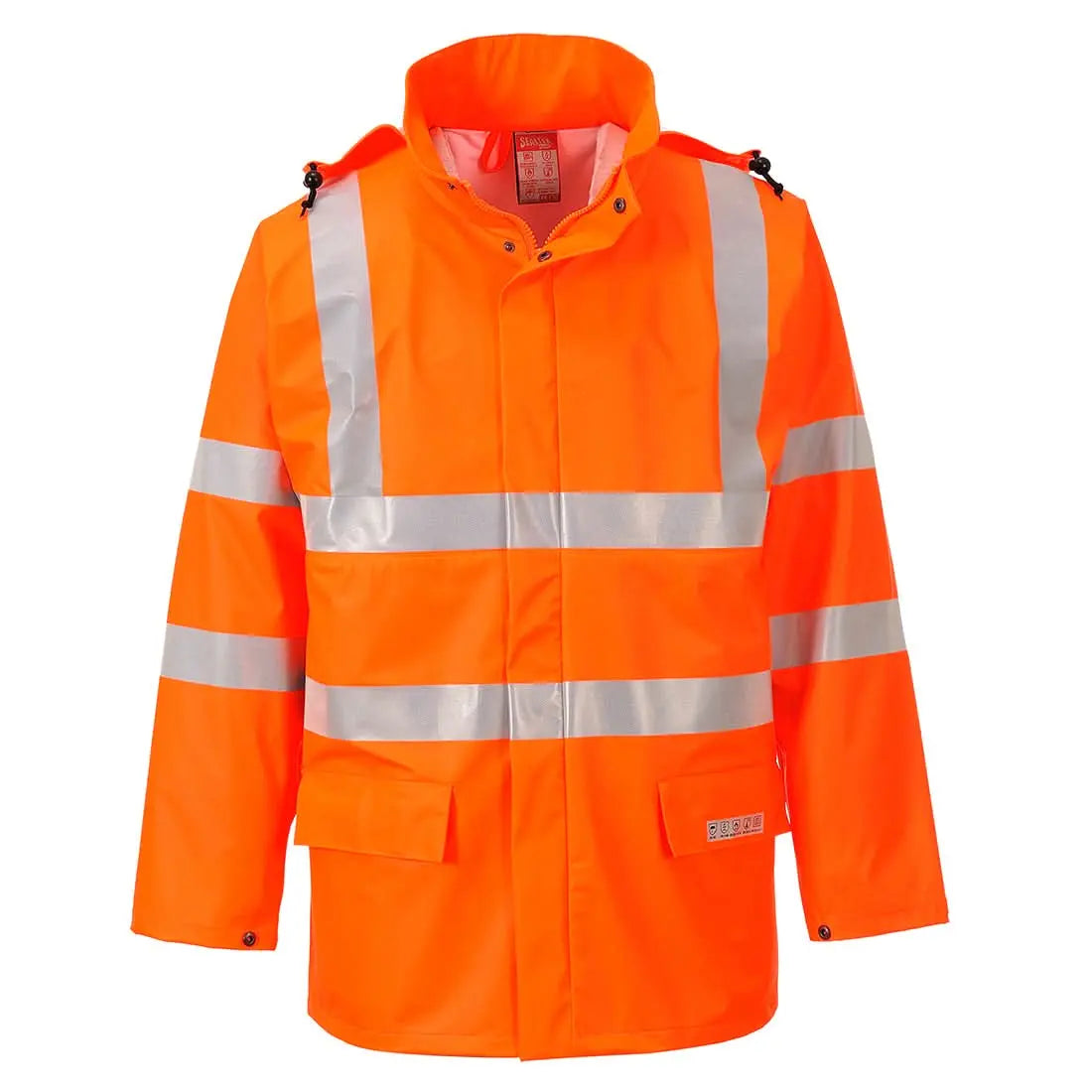 Portwest Sealtex Flame Hi Vis Fr Jacket FR41 - Orange - Customisable Jacket