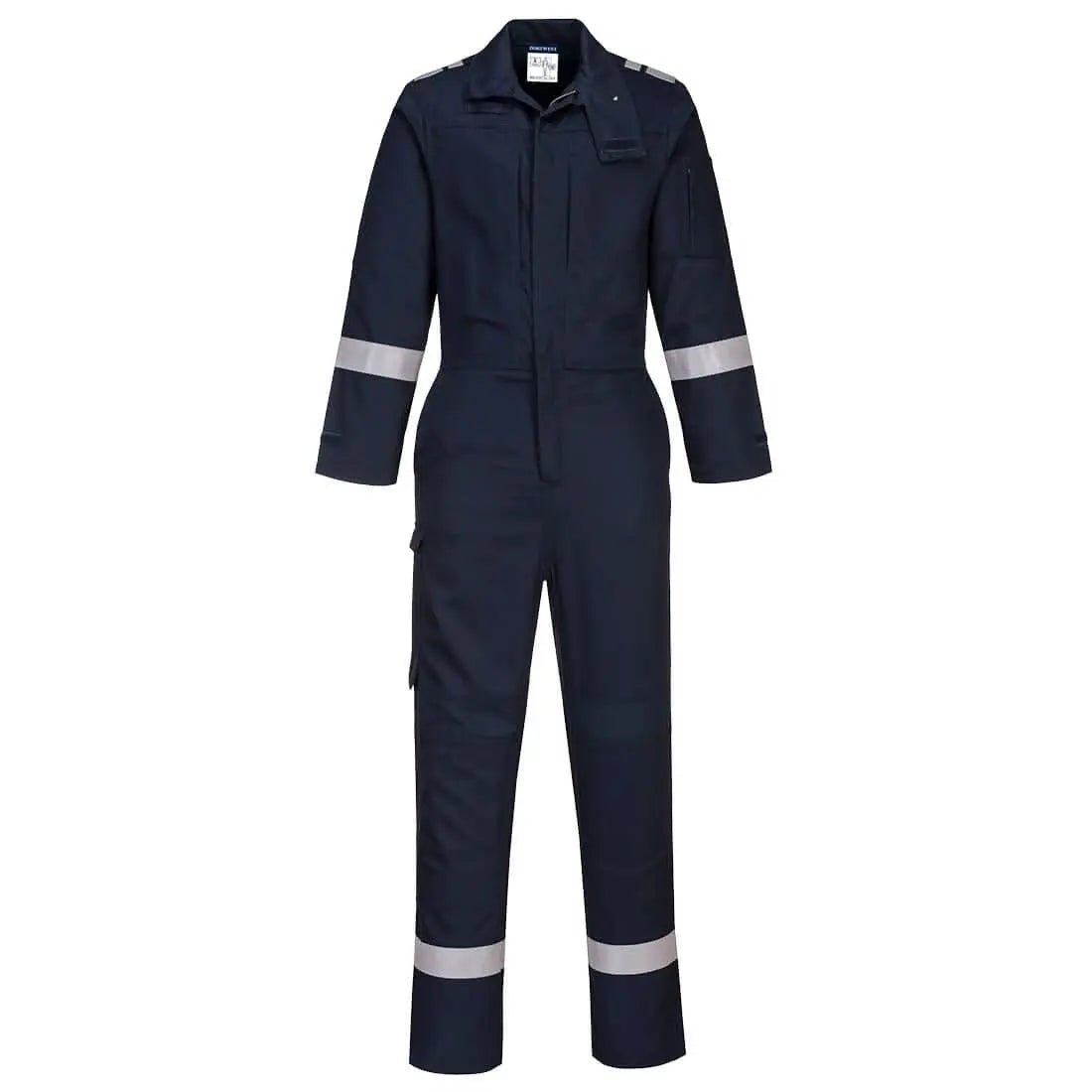 Portwest Bizflame Work Stretch Panelled Fr Coverall FR501 - Navy - Customisable Coveralls