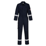 Portwest Bizflame Work Lightweight Stretch Panelled Fr Coverall FR502 - Navy - Customisable Coveralls