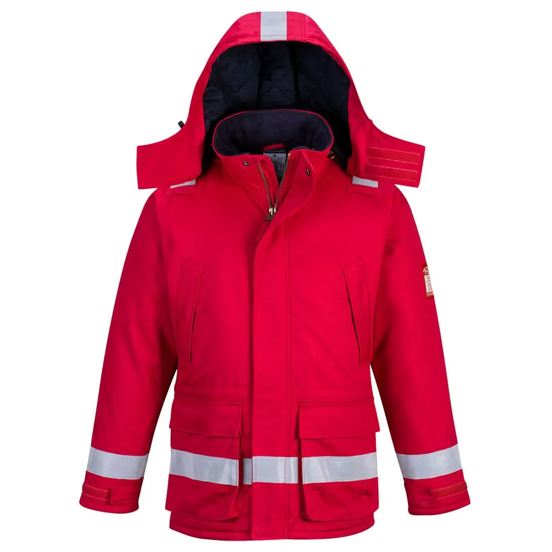 Portwest Bizflame Work Anti Static Fr Winter Jacket FR59 - Red - Customisable Jacket