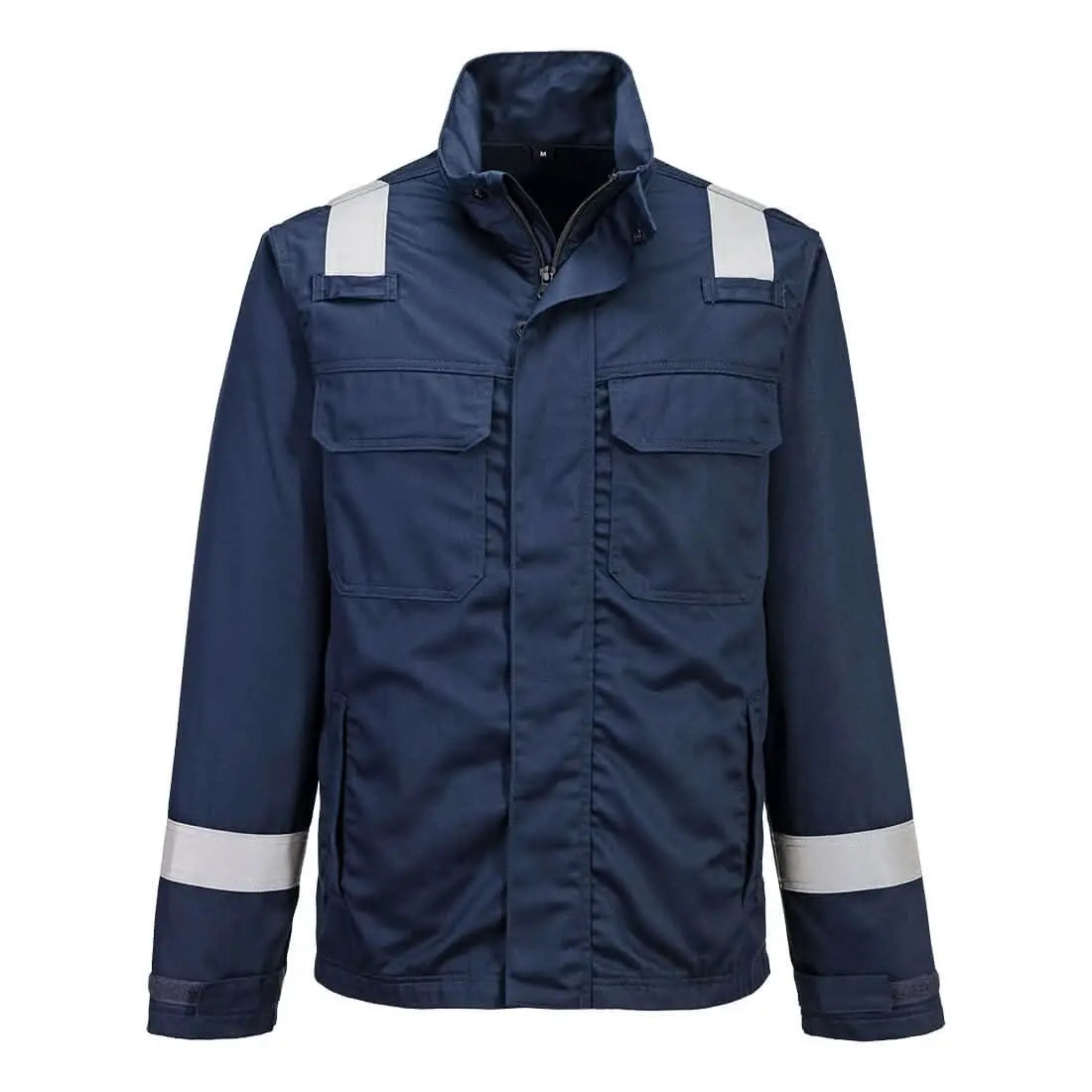 Portwest Bizflame Work Chemical Resistant Fr Jacket FR609 - Navy - Customisable Jacket