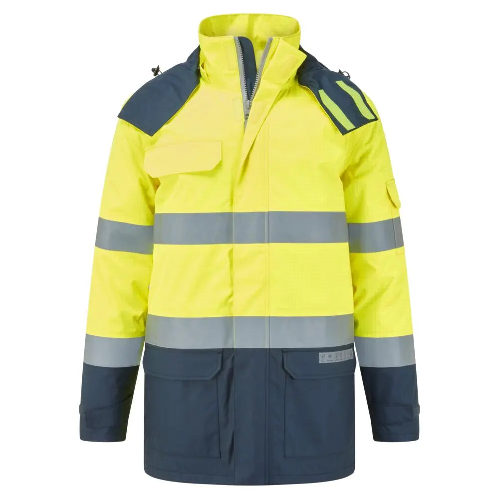 Bizflame Rain+ Hi Vis Multi Norm Contrast Fr Winter Jacket Portwest