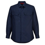 Portwest Bizflame Work Lightweight FR Shirt FR69 - Navy - Customisable