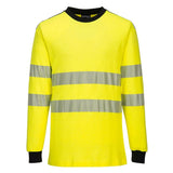 Portwest Pw3 Fr Modaflame Knit Hi Vis T Shirt FR701 - Yellow Black - Customisable Hi-Vis T-Shirts
