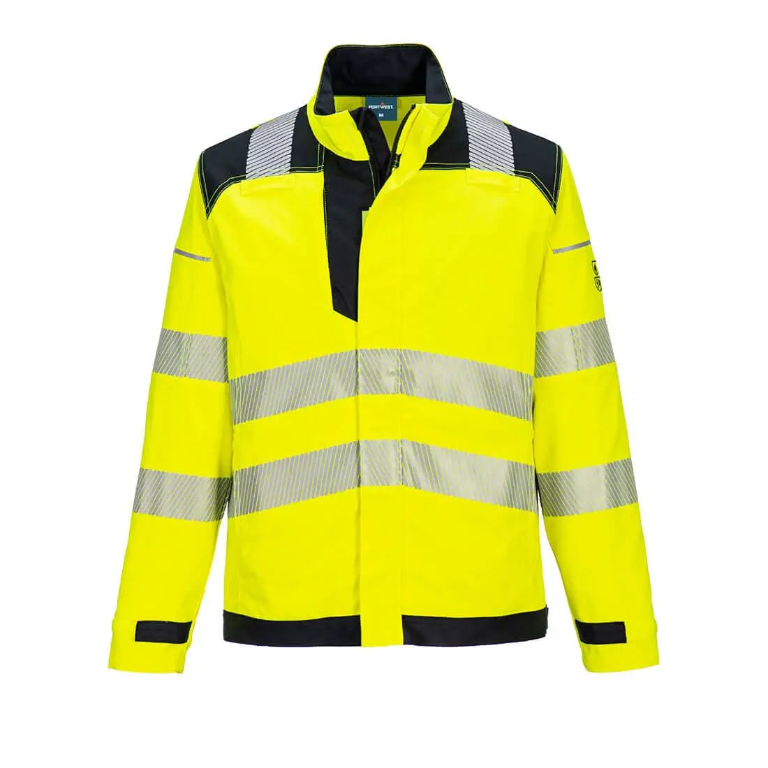 Portwest Pw3 Modaflame Work Hi Vis Multi Norm Fr Jacket FR714 - Yellow Black - Customisable Jacket