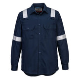 Portwest Bizflame Work Lightweight Fr Shirt FR720 - Navy - Customisable Shirts