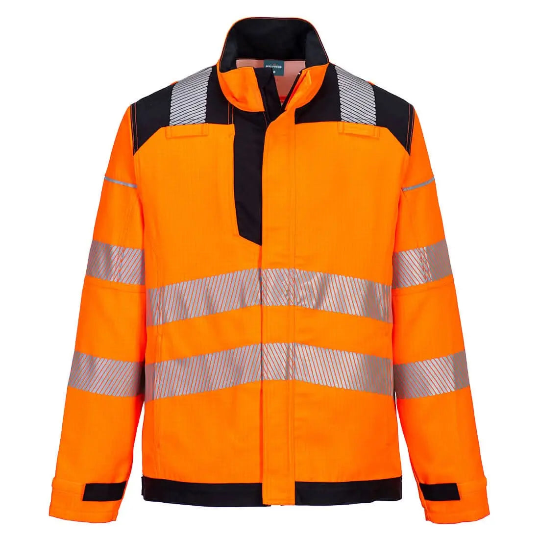 Portwest Pw3 Modaflame Work Hvo Multi Norm Fr Jacket FR722 - Orange Black - Customisable Jacket