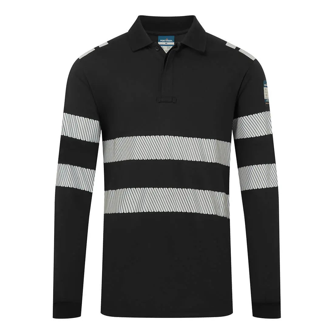 Pw3 Modaflame Knit Fr Long Sleeve Polo Shirt Portwest