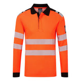 Portwest PW3 Modaflame Knit Hi-VisO FR Polo Shirt FR734 - Orange Black - Customisable Hi-Vis Polos