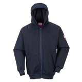 Portwest Modaflame Knit Flame Resistant Zip Hoodie FR81 - Navy - Customisable Sweatshirts