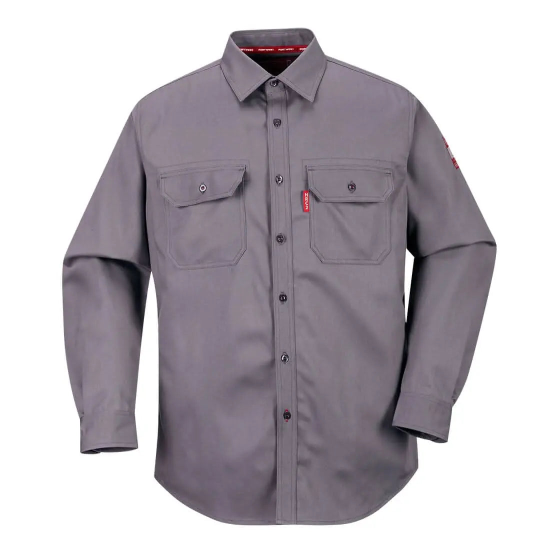 Portwest Bizflame 8812 Fr Work Shirt FR89 - Grey - Customisable Shirts
