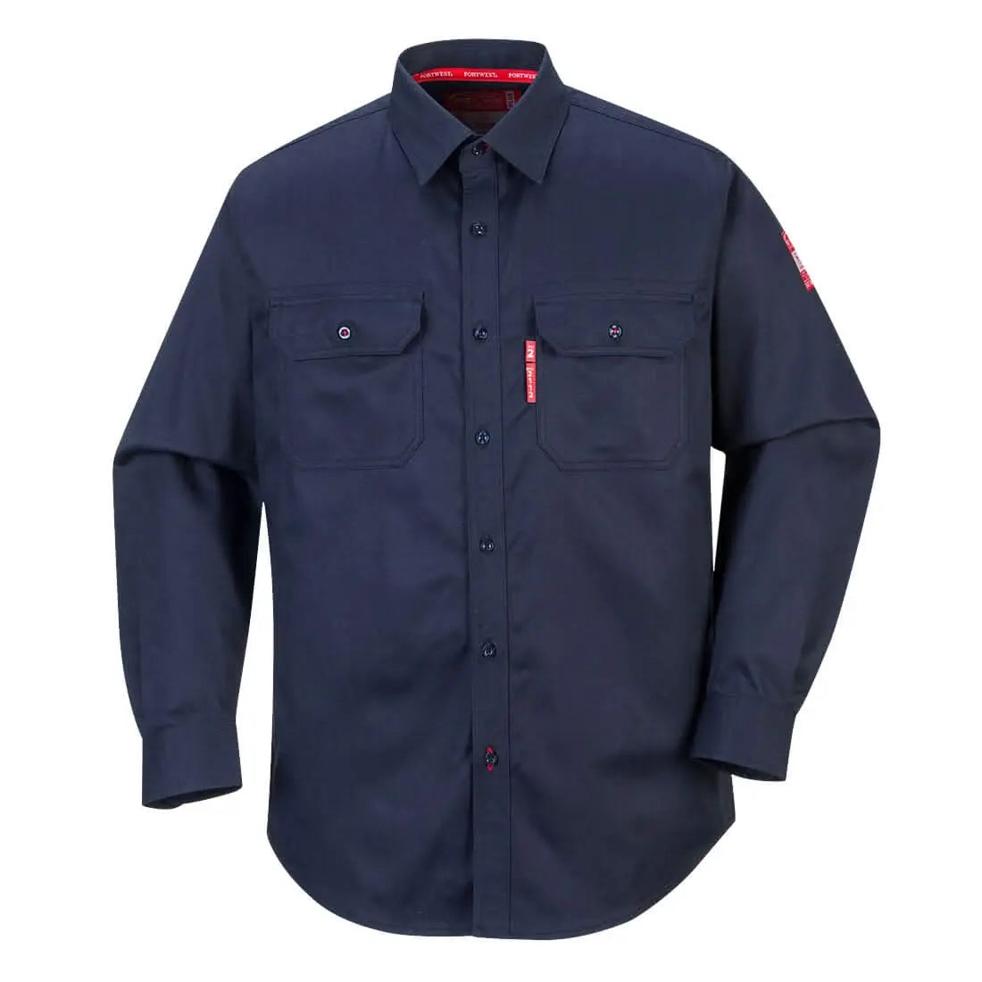 Portwest Bizflame 8812 Fr Work Shirt FR89 - Navy - Customisable Shirts