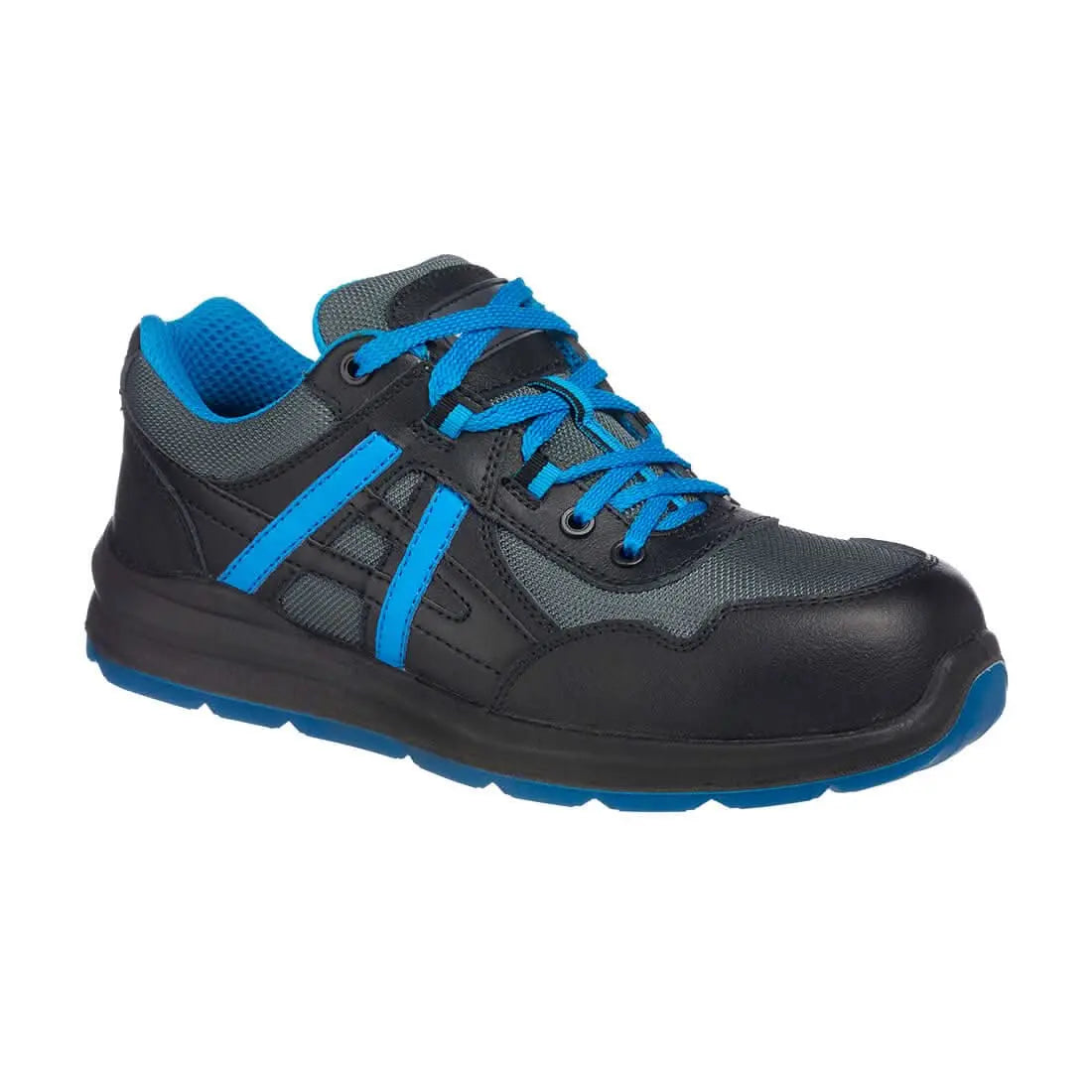 Portwest Compositelite Mersey Trainer S1P FT60 - Black Blue - Customisable Trainers