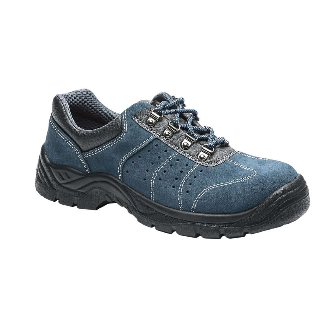 Portwest Steelite Perforated Shoe S1P FW02 - Blue - Customisable Shoes