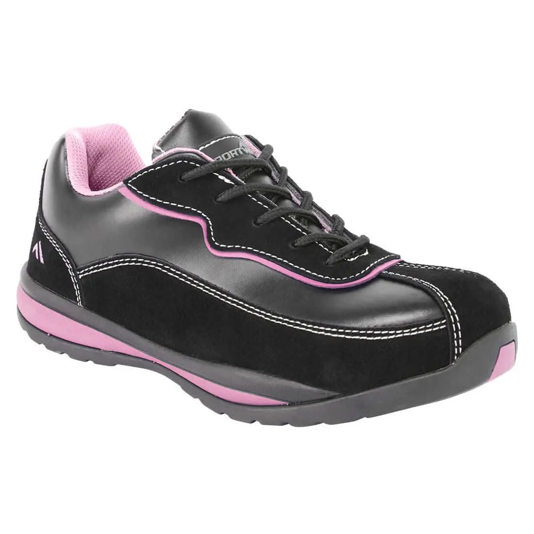 Portwest Steelite WomenS Safety Trainer S1P Hro FW39 - Black Pink - Customisable Trainers