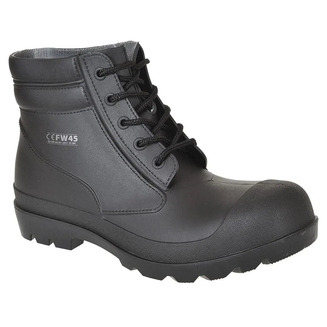 Portwest Steel Pvc Mid Boot S5 Sr Fo FW45 - Black - Customisable Boots
