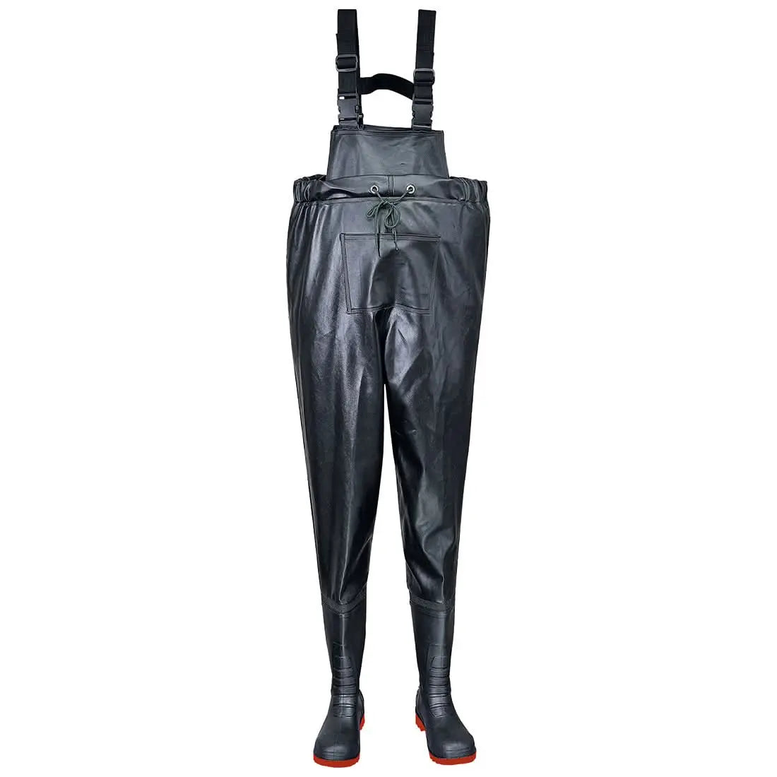 Portwest Steel Pvc Chest Wader S5 Fo FW74 - Black - Customisable Foot Protection