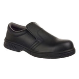 Portwest Steelite Slip On Safety Shoe S2 Fo Sr FW81 - Black - Customisable Sandal & Slip-Ons