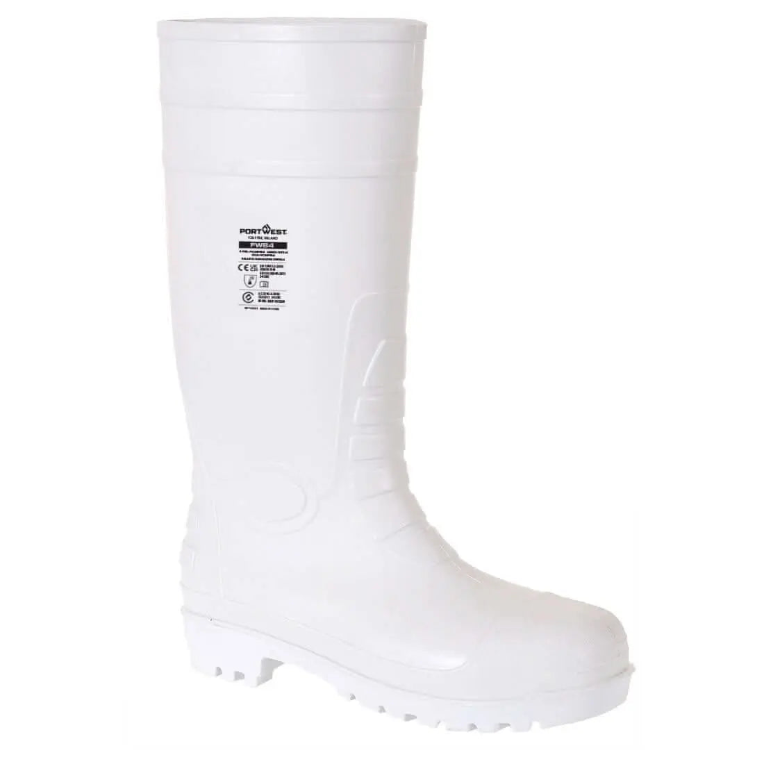 Portwest Steel Pvc Food Wellington S4 Fo FW84 - White - Customisable Wellingtons