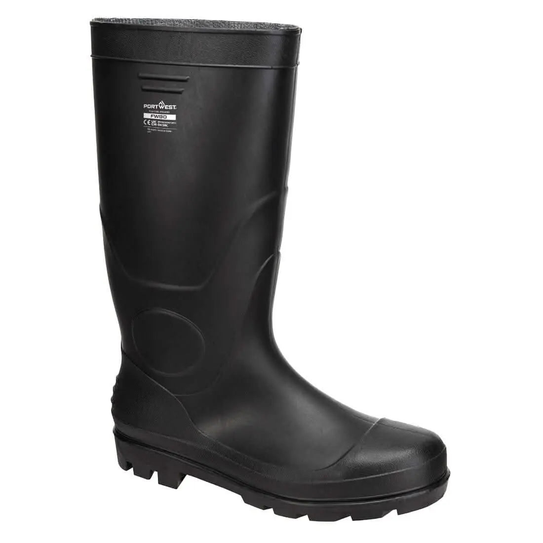 Portwest Occupational Pvc Wellington O4 Fo FW90 - Black - Customisable Wellingtons