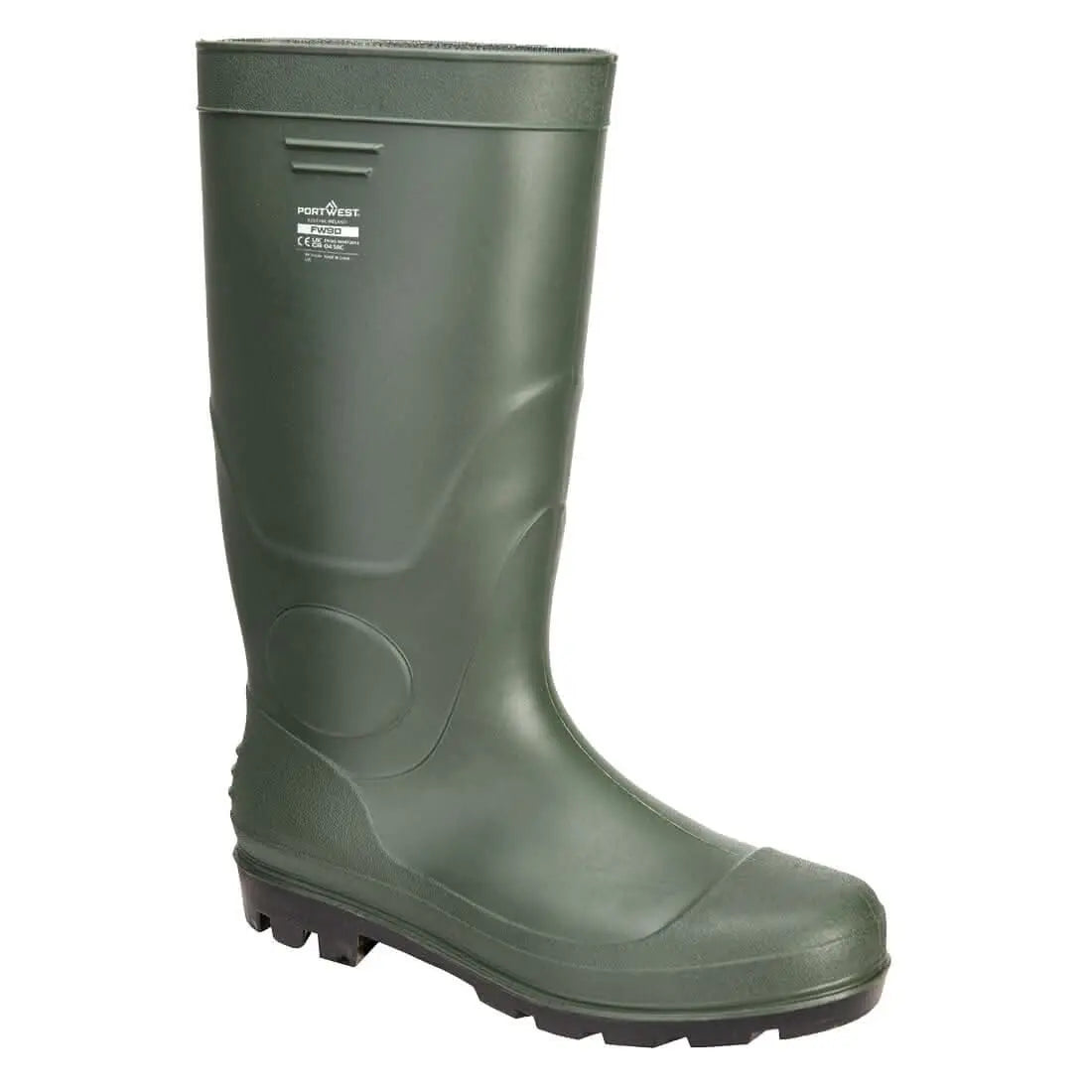 Portwest Occupational Pvc Wellington O4 Fo FW90 - Green - Customisable Wellingtons