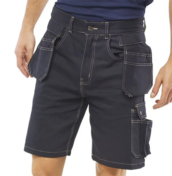 Beeswift Grantham Multi Purpose Pocket Shorts Gmps - Navy Blue - Customisable Shorts