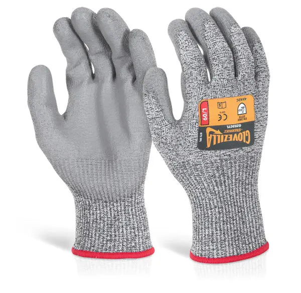 Glovezilla Beeswift Glovezilla Pu Palm Coated Gloves Gz03 - Grey - Customisable Polyurethane