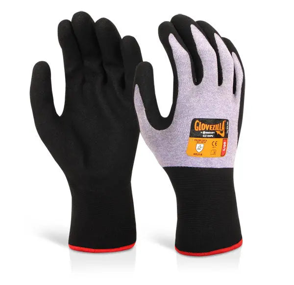 Glovezilla Beeswift Glovezilla Nitrile Foam Nylon Gloves Gz104 - Purple - Customisable Nitrile
