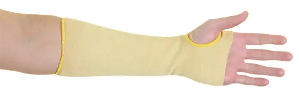 Glovezilla Beeswift Glovezilla Para Aramid Sleeve With Thumb Hole Gz13 Y12 Th - Yellow 12" - Customisable Cut Resistant