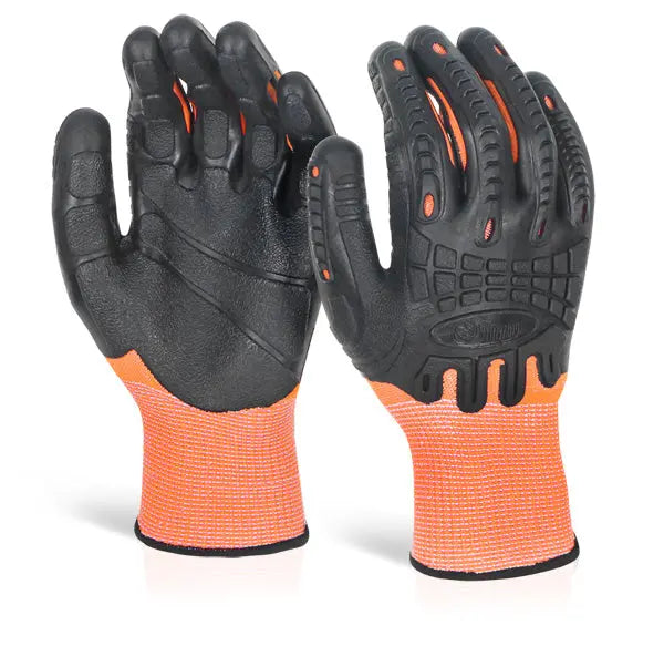 Glovezilla Beeswift Glovezilla Cut Resistant Fully Coated Impact Gloves Gz61 - Orange - Customisable Cut Resistant