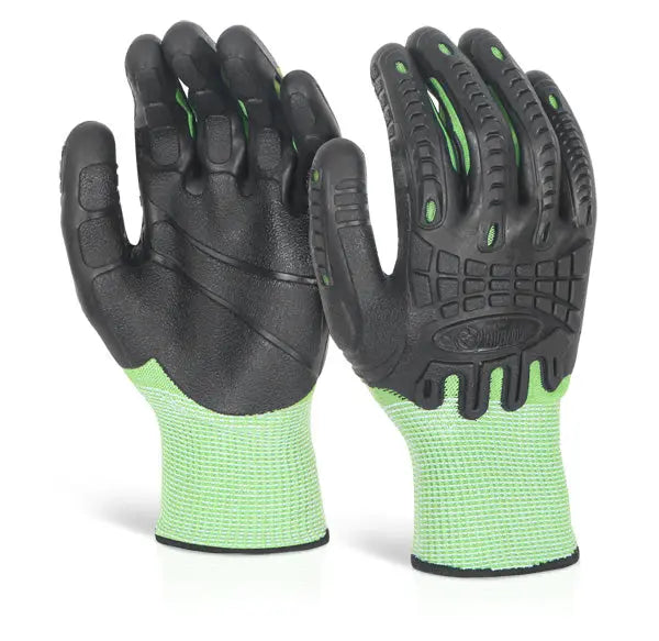 Glovezilla Beeswift Glovezilla Cut Resistant Fully Coated Impact Gloves Gz62 - Green - Customisable Cut Resistant