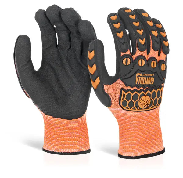 Glovezilla Beeswift Glovezilla Sandy Nitrile Coated Gloves Gz63 - Orange M - Customisable Nitrile