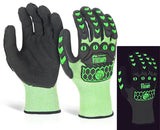 Glovezilla Beeswift Glovezilla Glow In The Dark Foam Nitrile Coated Gloves Gz66 - Green - Customisable Nitrile