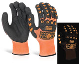 Glovezilla Beeswift Glovezilla Glow In The Dark Foam Nitrile Coated Gloves Gz66 - Orange M - Customisable Nitrile