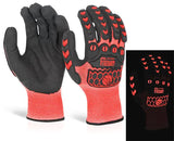 Glovezilla Beeswift Glovezilla Glow In The Dark Foam Nitrile Coated Gloves Gz66 - Red - Customisable Nitrile