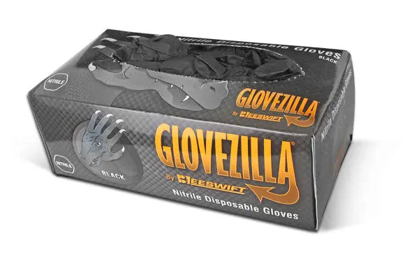 Glovezilla Beeswift Glovezilla Nitrile Disposable Gripper Gloves Powder Free Gzndg10 Bl - - Customisable Nitrile